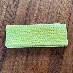Chic Lime Woven Clutch